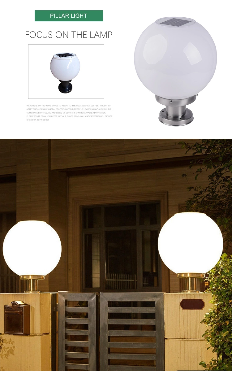 Solar Garden Lights Outdoor Waterproof LED Pillar Lamp Outdoor